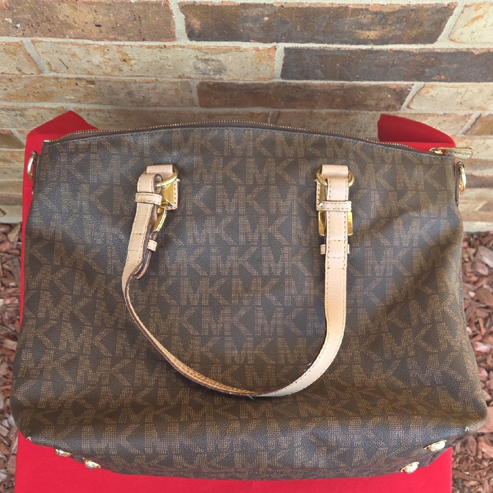 MK Brown Monogram Tote Bag - Picture 1 of 16